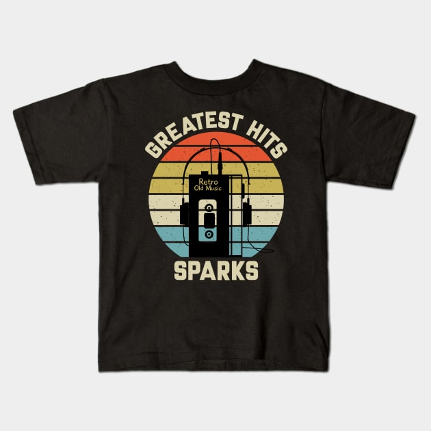 Greatest Hits Sparks Kids T-Shirt by Dinosaur Mask Store
